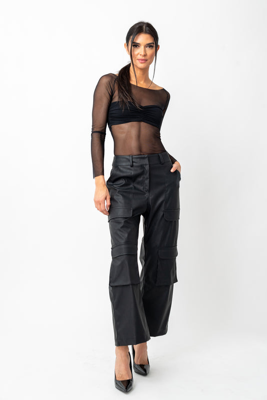 BA Waxed Wide Leg Cargo Pant