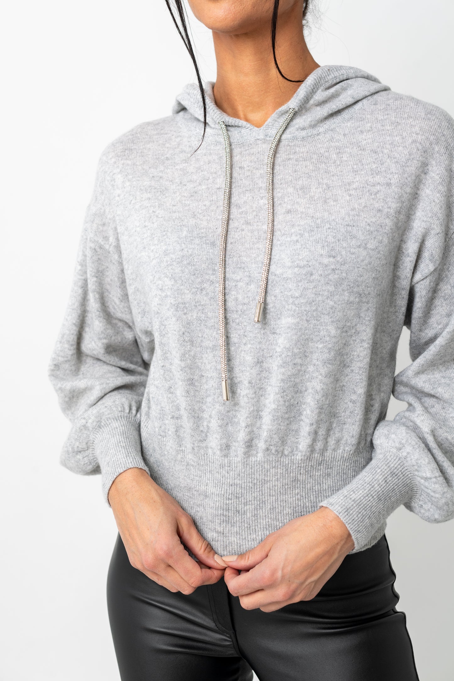 Bling Cashmere Hoodie Top