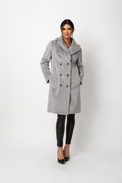 Reversible Faux Shearling Coat Jacket