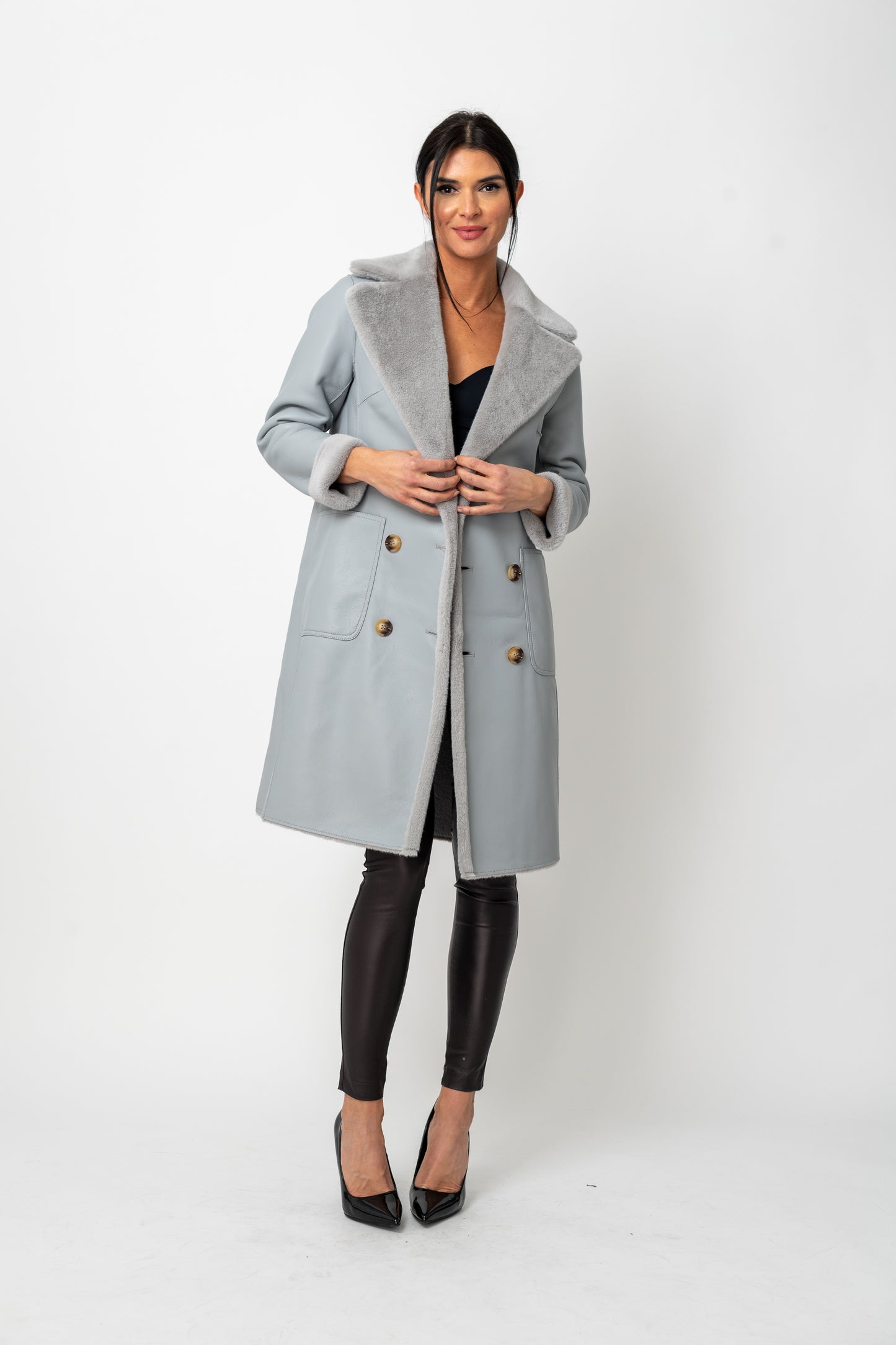 Reversible Faux Shearling Coat Jacket