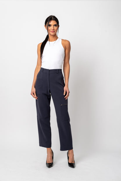 Utility Cropped Zipper Pant