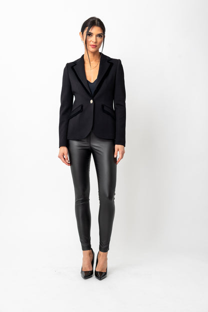 DC X Bariloche Velvet Trim Blazer Jacket