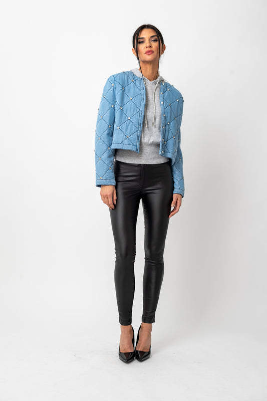 Denim Crystal Jacket