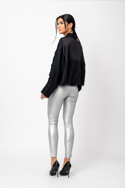 Boyfriend Fringe Blouse