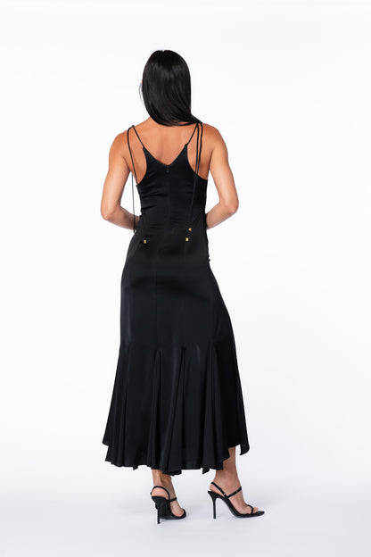 Cowl-Neck Racerback Slip Dress