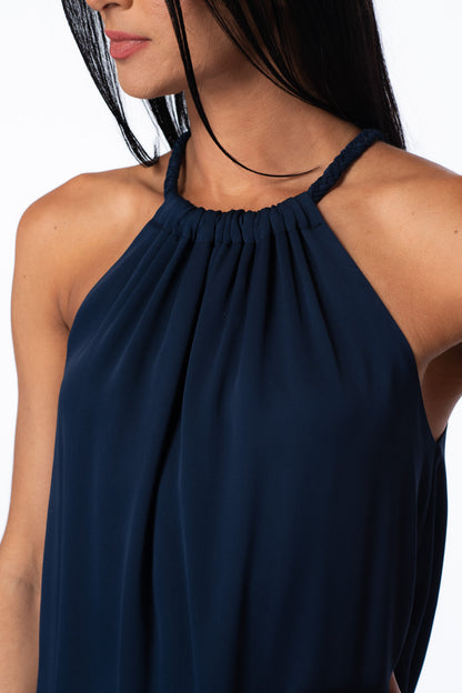 Silk Halter-Neck Top